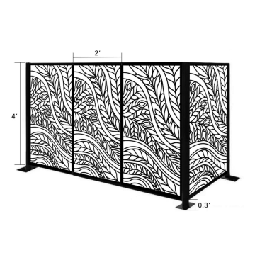 Custom Laser Cut Outdoor Privacy Decorative Screen