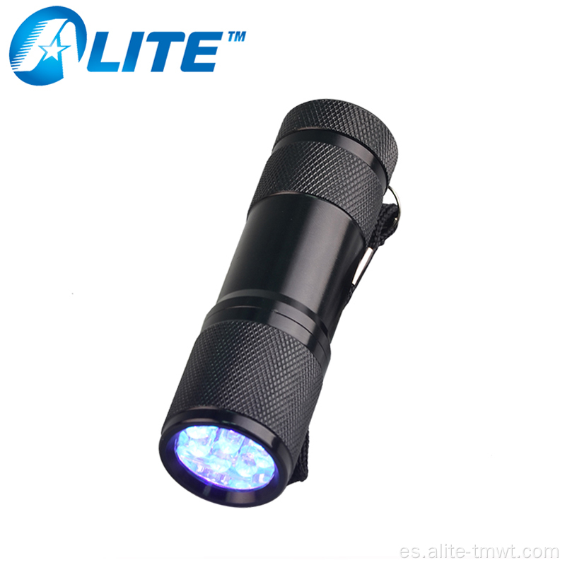 9led 395 nm Linteria UV Luz negra