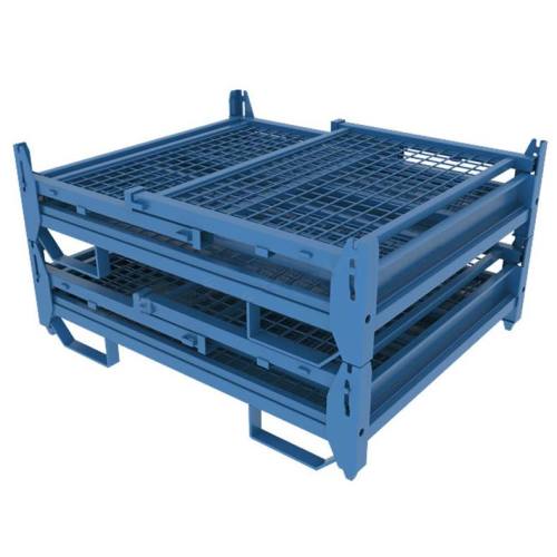 cage de conteneur en treillis métallique de stockage en acier pliable