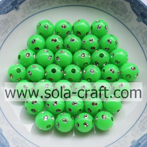Online-Verkauf Smaragdgrüne Farbe Kunststoff Disco Dot Perlen 5MM
