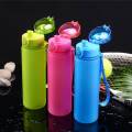 Plastic Bouncing Portable Sports Water Bottle with Handle