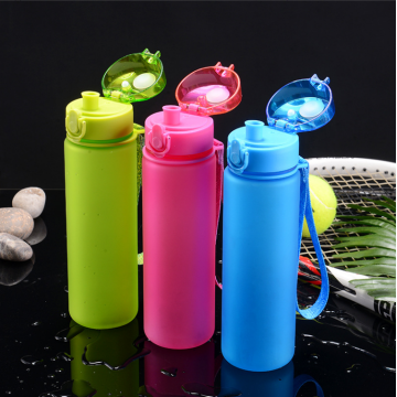 Πλαστικό αναπήδηση φορητό αθλητικό μπουκάλι νερό με λαβή