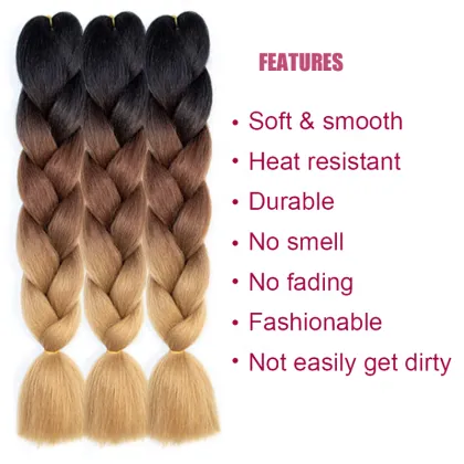 wholesale yaki braiding hair african private label braiding hair new Jumbo ombre braiding hair