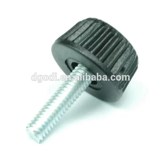 Custom m5 male thumb screw fine knurl screw