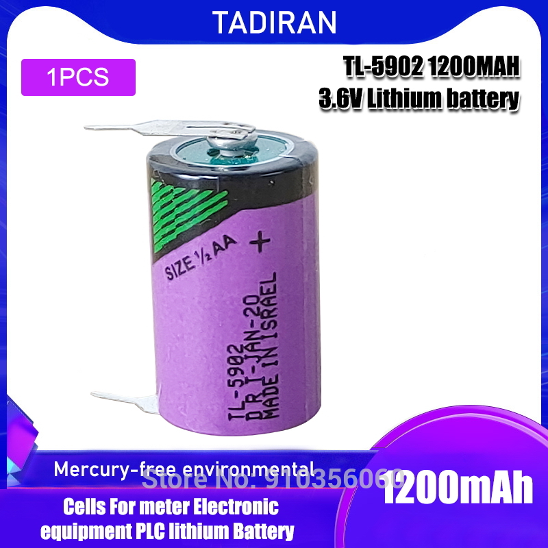 New Original FOR TADIRAN 3.6V ER14250 TL-5902 1/2AA primary Battery PLC Lithium Battery With Pins