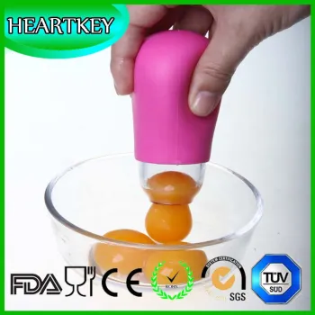 Kitchenware Silicone Round Egg Yolk Out Separators/Yolk Extractors