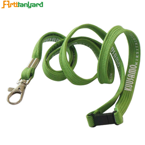 Warna hijau bermutu tinggi Tubular Lanyard