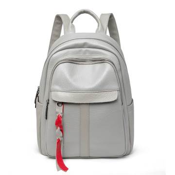 Wholesale Fashion PU Leather Shoulder women Backpacks trendy cheap girls school leather backpack bag