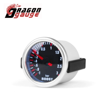 52mm Digital LED Auto Meter Pipe Mirror 12V Turbo Boost Gauge with Sensor, 3 Bar, Universal (6142s)