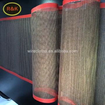 Teflon Coated Black Woven Wire Mesh Cloth/Teflon coated conveyor mesh belt