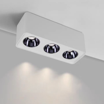 Modern Indoor White Surface Mounted LED Cob Downlight 7W*3 Antiglare Commercial Ceiling Light
