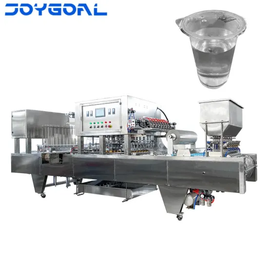 Automatic Cup Washing, Filling, Sealing Machine with Conveyor Belt for Beverages