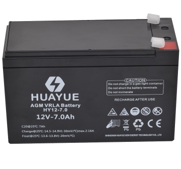 Huayue AGM VRLA Battery HY12-7.0 - 12V 7Ah