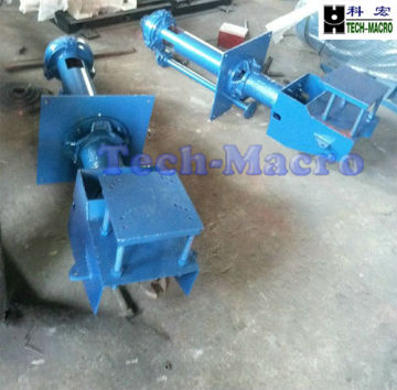 Centrifugal vertical pump metal material for delivering corrosive slurry