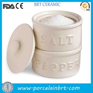 Simple round design cheap good selling ceramic Salt Bowl