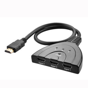 3x1 3 Input 1 Output 4K HDMI Switcher with HDR and Pigtail Cable