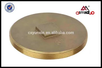 brass raised square head clean out plug