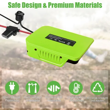 Greenworks 40V Battery Adapter for Power Wheels - Converter Kit with Fuse & Switch