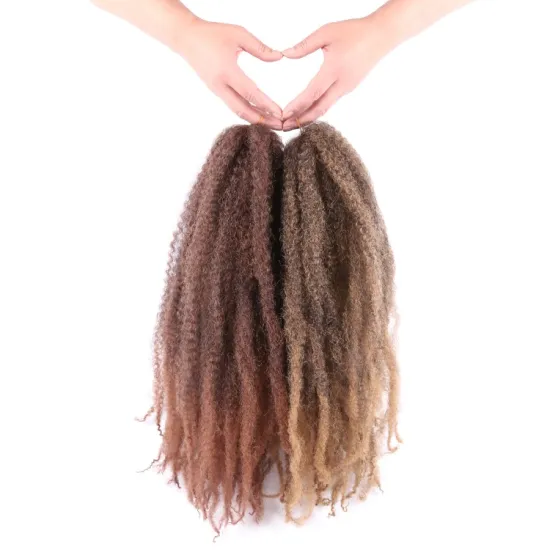 Kanekalon Ombre Two Tone Colored Afro Kinky Marley Braids Crotchet Hair Colors Synthetic Extension Braiding Braid Hair