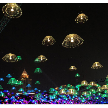 Волоконно-оптический свет Jellyfinish для праздничного украшения