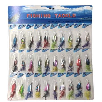 30 Different Kinds of Spinner Bait Spoon Fishing Lures Set Box - New Arrival