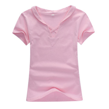 Camiseta rosa manga corta