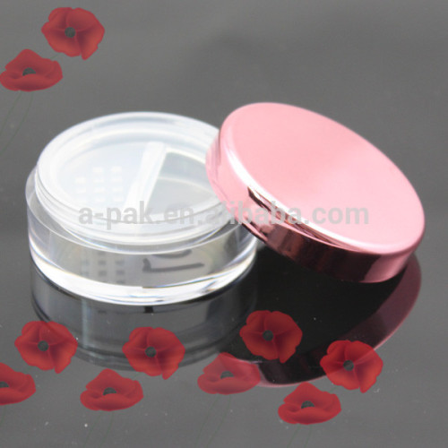 pink cosmetic rotated sifter powder jar