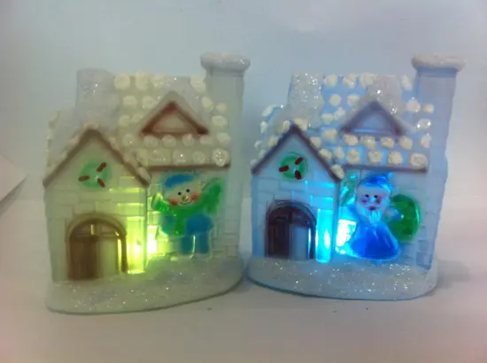 LED Christmas gifts Resin Christmas House Series
