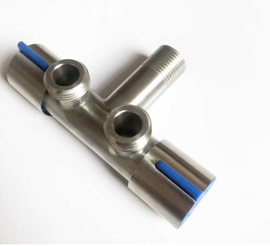 SS304シングルインレットダブルアウトレットダブルコントロールビデバルブバスルームアクセサリートイレスリーウェイアングルバルブ