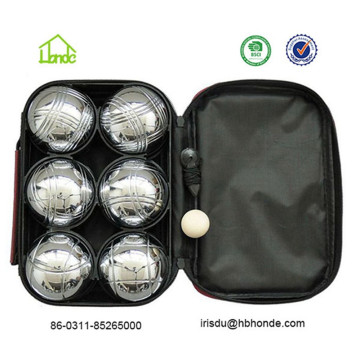 6 Metal Boules with Nylon Carrying Bag