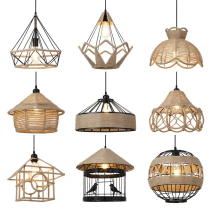 Iron Material Retro Pendant Lights E27 Base Loft Vintage Industrial Hanging Lamps