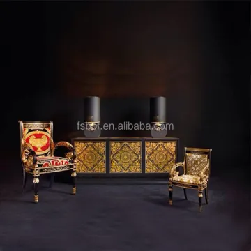 Luxurious Customized Royal Gold King Throne Wooden Office Chair VC006-1