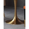 Diseñador Creative Creative Black Marble Coffee Table Gold Edge