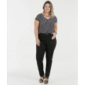 Tryckta Stripe Plus Size toppar och blus