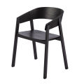 Wholesale Modern Style Restaurant Cafe Wood Plywood Seat Dining Chair With Wood Leg