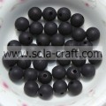 Fornitore della Cina di perline smerigliate trasparenti di colore nero di plastica all&#39;ingrosso di finitura 8MM