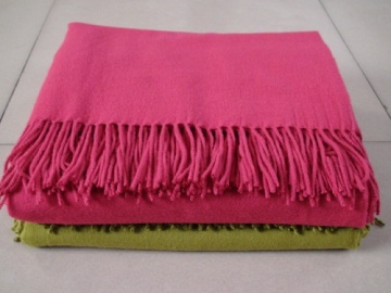 Pure colour cashmere scarf