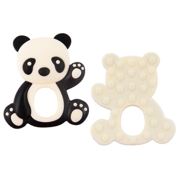 Matériaux de qualité alimentaire dessin animé panda silicone bébé teether