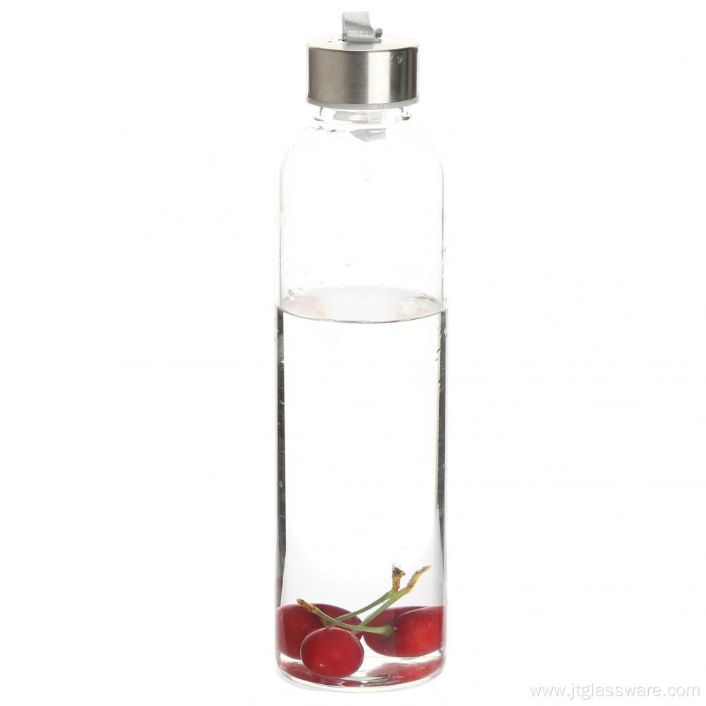 Safe carrying pyrex glass water bottle for kids