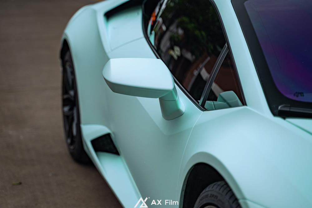 Satin Glacier Blue Car Wrap