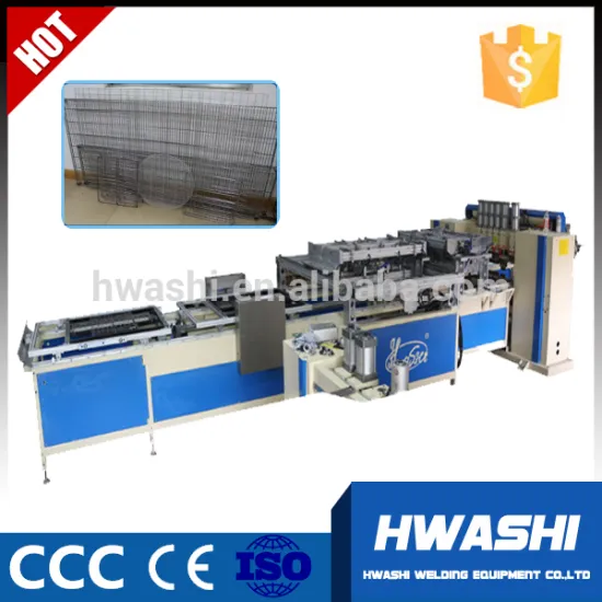 HWASHI Automatic Wire Dropping Hopper , Mesh Welding Machine For Kitchen Wire Basket