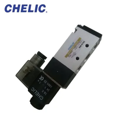 CHELIC Brand 4V210-08 DC 24V 12V 5-Way 2-Position Pneumatic Air Control Solenoid Valve