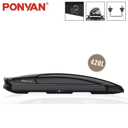 High End Pentair Custom 420L Black Car Roof Luggage Box for Travel