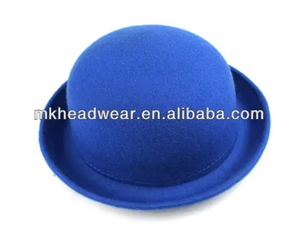 blue round top soft felt hat/hats