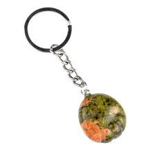 Unakite Foot Keychain 22x25mm Children Feet Palm Feet Stone Pendant Key Accessories