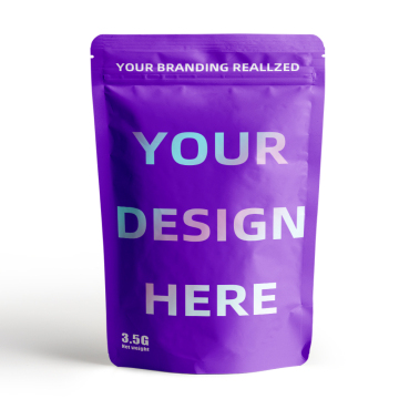 Low MOQ Custom Printed Frosted Plastic Zipper Stand Up Pouch for Food Packaging
