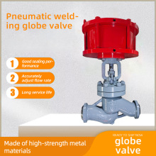 Supapă pneumatică cu glob pentru sudare