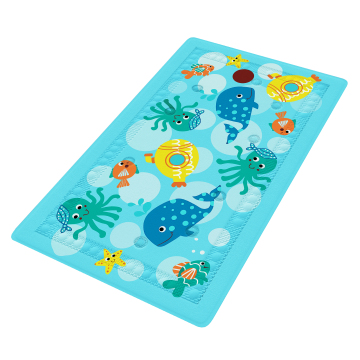Too Hot Warning: Dot Printing Baby Bath Mat with Suction Cups - Non-Slip Shower & Bathtub Mat