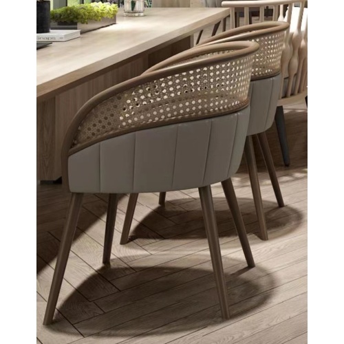 Sedia da pranzo in legno massiccio con sedile in tessuto moderno design minimalista per la sala da pranzo mobili sedia da ristorante.
