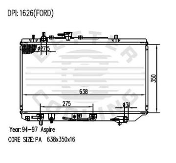 Auto Radiator For Ford Aspire